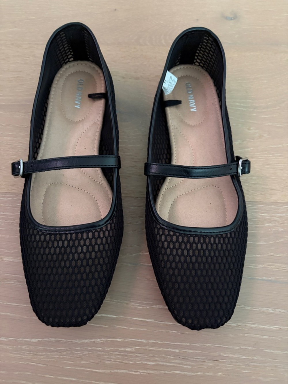 Old Navy Black Mesh Mary Jane Flats